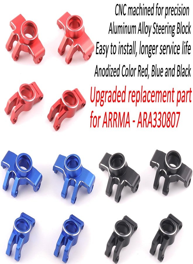 كتلة التوجيه الأمامية، قطع غيار ترقية من الألومنيوم لمحور المفصل الأمامي لشاحنة Arrma 1/18 Granite Grom Mega 380 Brushed 4X4 Monster Truck و Typhon Grom Mega 380 Brushed 4X4 Small Scale Buggy، أزرق (قطعتان) - Image 5